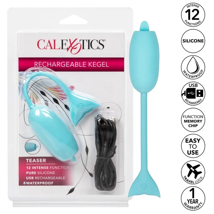 Calexotics Female Sex Toys | Rechargeable Kegel Teaser - Blue