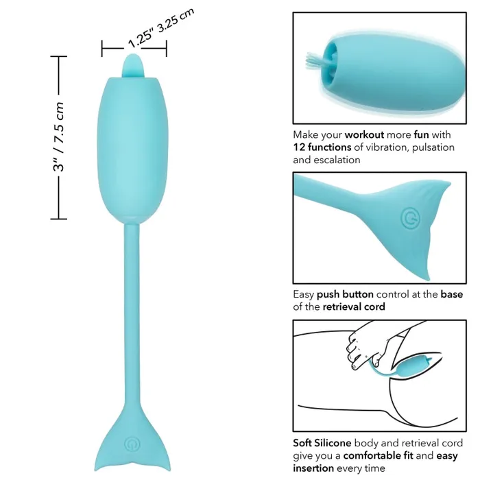 Calexotics Female Sex Toys | Rechargeable Kegel Teaser - Blue