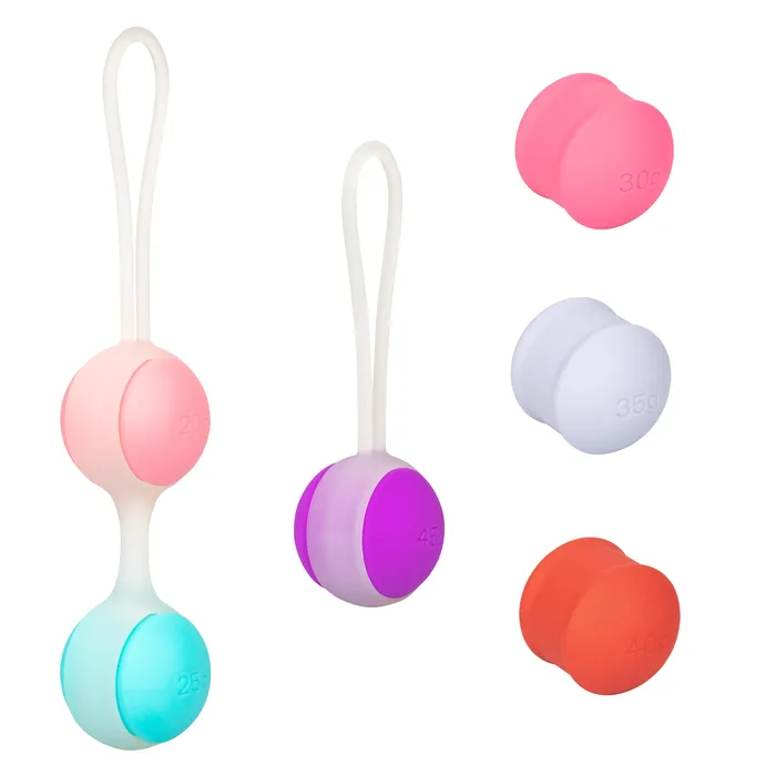 CalExotics Female Sex Toys | She-Ology Interchangeable Weighted Kegel Set