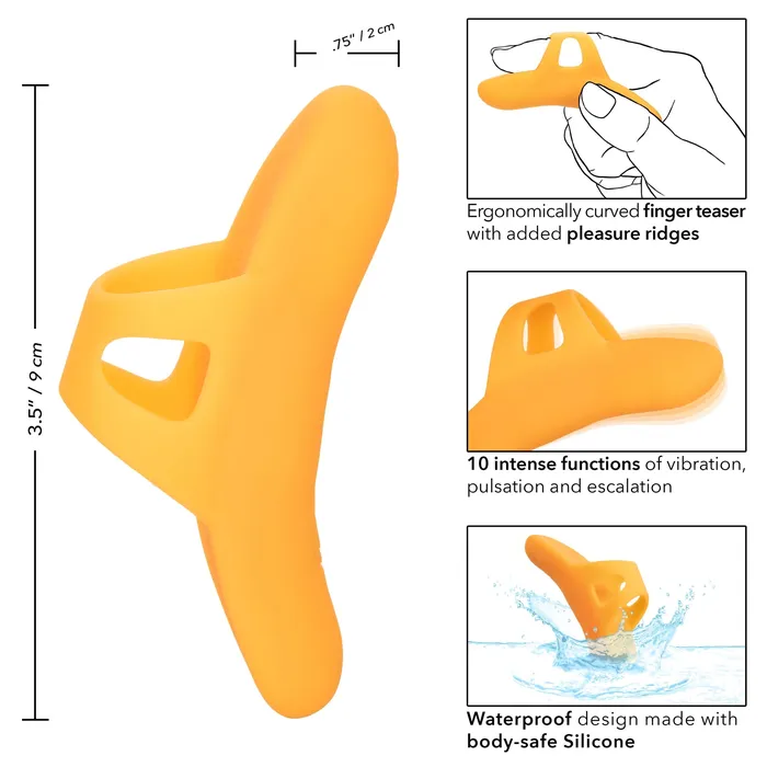 CalExotics Vibrators | Neon Vibes - the Pleasure Vibrator - Orange  Orange