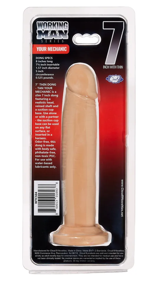 Cloud 9 Working Man 7 Inch- Your Mechanic - Tan | Cloud 9 Novelties Anal