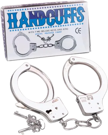 Couples Metal HandCuffs Silver Restraints Metal Cuffs Excellent Power