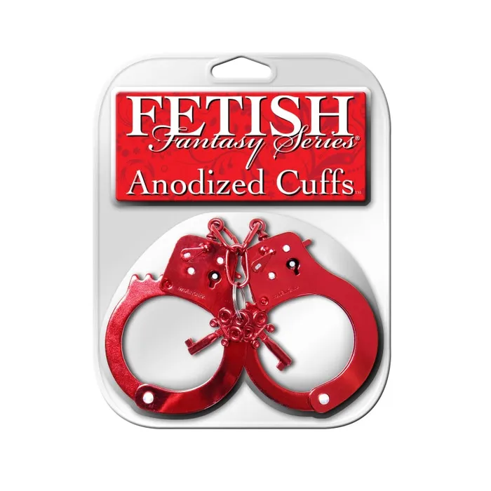 Couples Pipedream Fetish Fantasy Anodized Cuffs Red