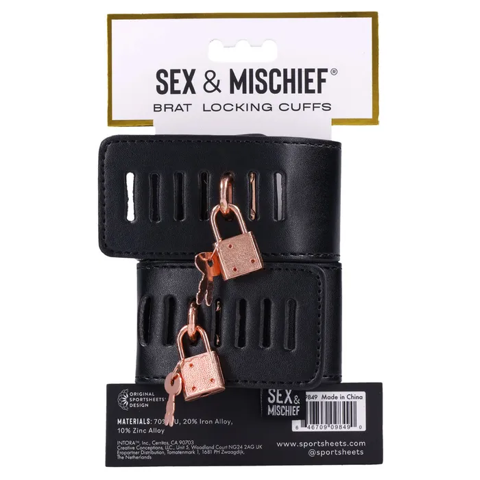 Couples | Sex & Mischief Brat Locking Cuffs-(ss09849) - Sportsheets