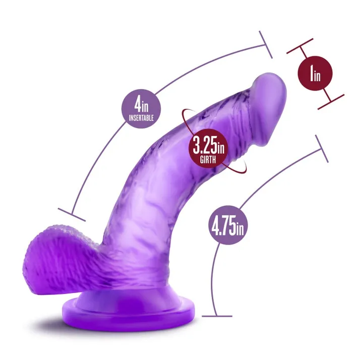 Dildos | Blush Novelties Naturally Yours - 4 Inch Mini Cock - Purple