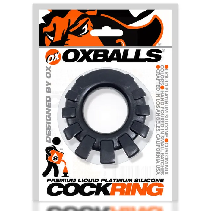 Dildos | Cock-Lug Lugged Cockring -  Black - Oxballs