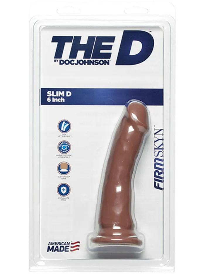 Dildos Doc Johnson The D Slim D 6 IN without Balls FIRM