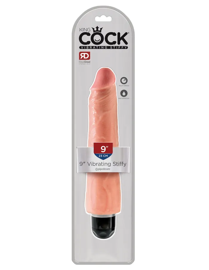 Dildos Pipedreams King Cock 9 Vibrating Stiffy Light