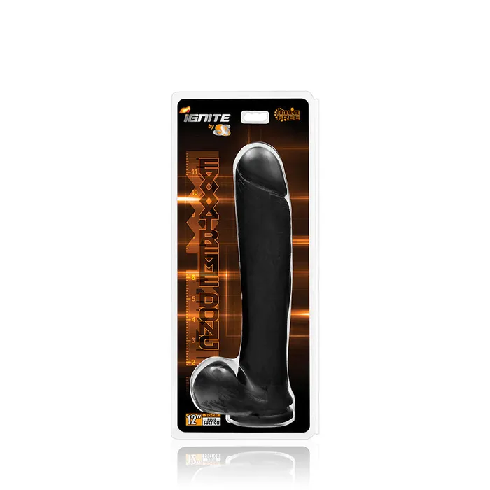 Dildos | SI Novelties Exxxtreme Dong W/suction Black 12in