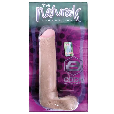 dj Dildos Naturals 8in Dong WBalls Flesh