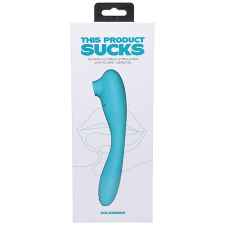 dj Female Sex Toys This Product Sucks Rechargeable Bendable Dual Ended Silicone Sucking Clitoral Stimulator GSpot Vibrator Teal