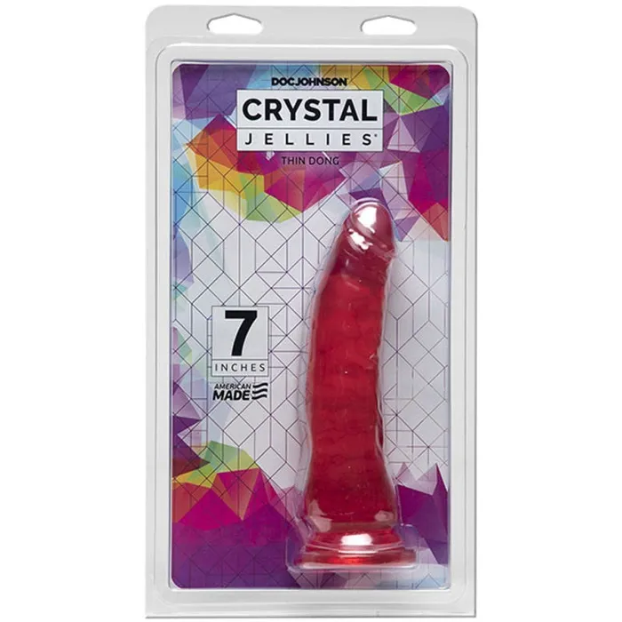 Doc Johnson Dildos Crystal Jellies 7 Inch Thin Dong