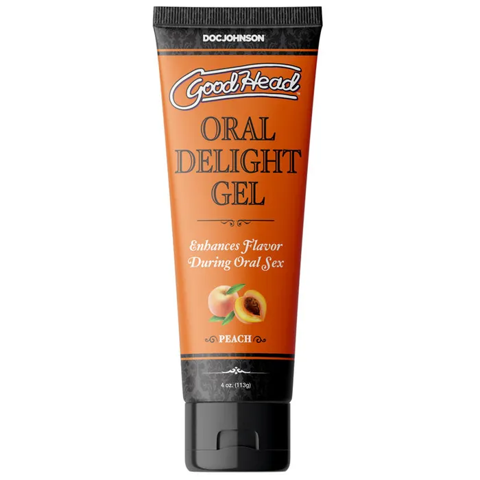 Doc Johnson GoodHead Oral Delight Gel - Peach-(1361-09-bx) | Enhancers