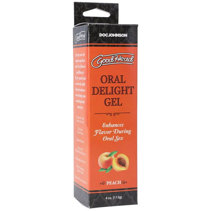 Doc Johnson GoodHead Oral Delight Gel - Peach-(1361-09-bx) | Enhancers