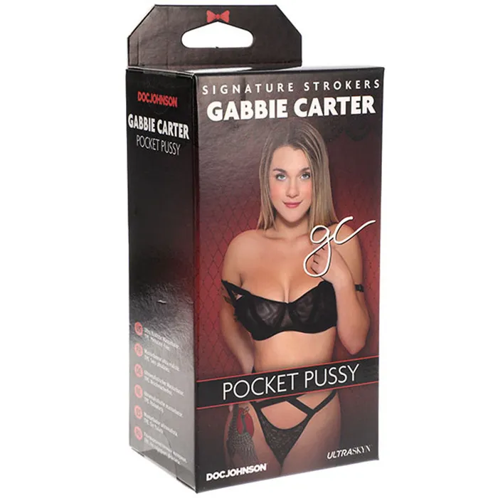 Doc Johnson Male Sex Toys Signature Strokers Gabbie Carter Ultraskyn Pocket Pussy