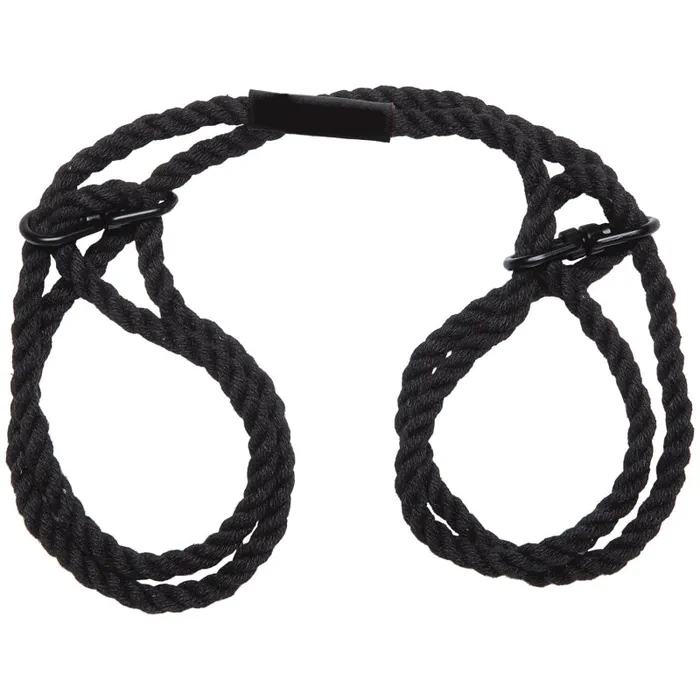 Doc Johnson Merci - Restrain - 6mm Hemp Wrist or Ankle Cuffs - Black | Restraints