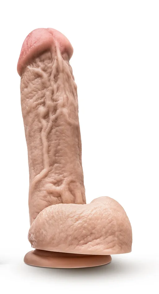 Dr Skin Mr D 85 Inch Dildo With Balls Beige Blush Dildos