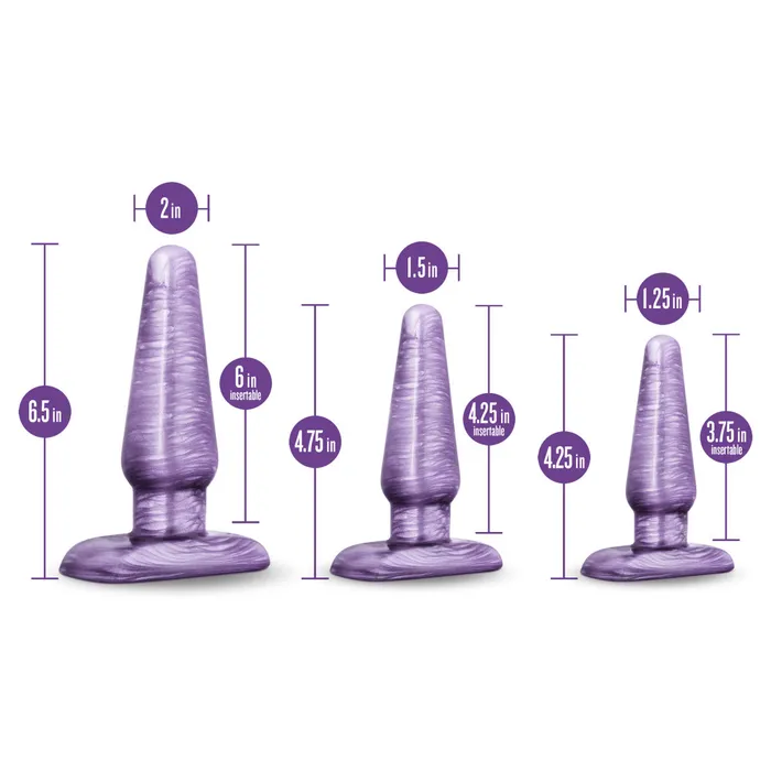 Eden Anal | Eden Purple Beginner's Anal Butt Plug (Set of 3)