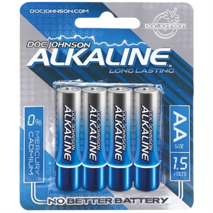 Enhancers Doc Johnson Alkaline Batteries AA 4 Pack Doc Johnson