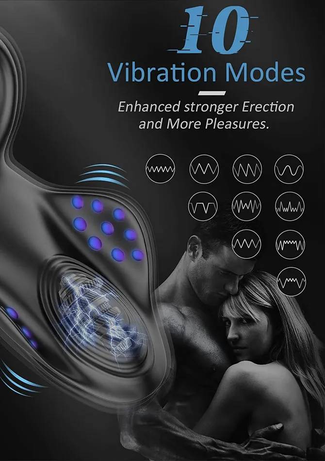 Female Sex Toys | Lusty Age Testicle Vibrator for Men Penis Massager Ring Dildo