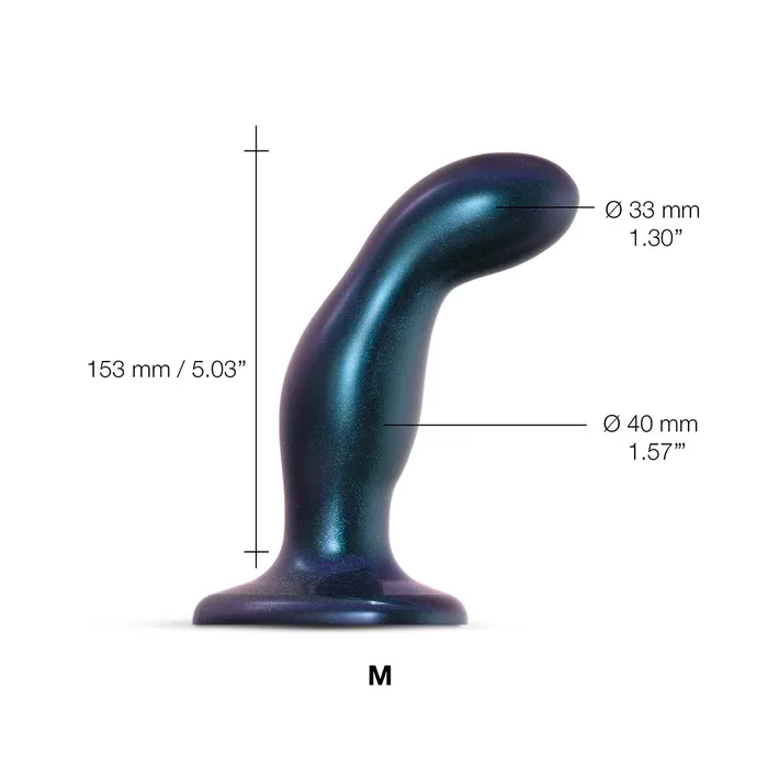 Female Sex Toys | Strap-On-Me Strap-On-Me Snaky Dildo Medium - Metallic Blue