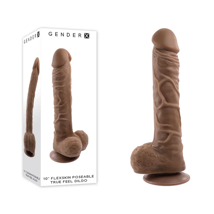 Gender X Dildos Gender X 10 FLEXSKIN POSEABLE TRUE FEEL Darkgxdd37312