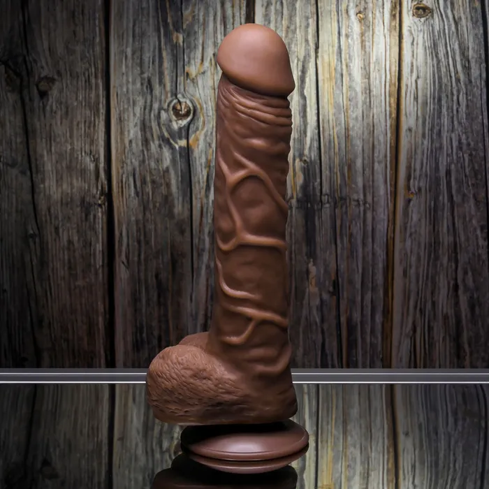 Gender X Dildos | Gender X 10'' FLEXSKIN POSEABLE TRUE FEEL - Dark-(gx-dd-3731-2)