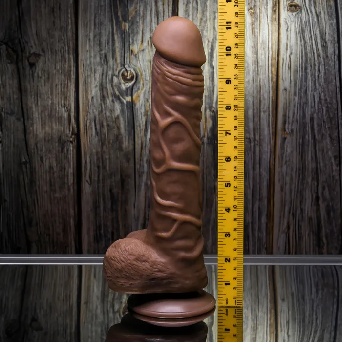 Gender X Dildos | Gender X 10'' FLEXSKIN POSEABLE TRUE FEEL - Dark-(gx-dd-3731-2)