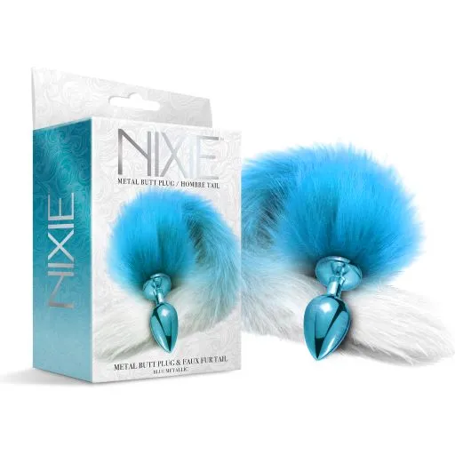 Global Novelties Anal | Nixie Metal Plug W/ Ombre Tail Medium Metallic