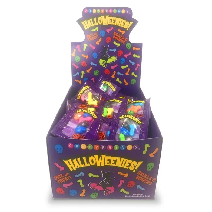 Halloweenies Display of 100 Bags Little Genie Anal