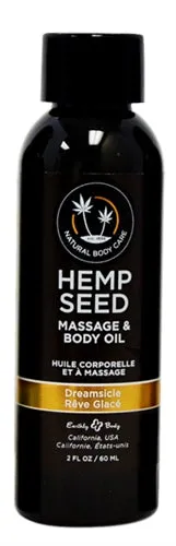 Hemp Seed Massage and Body Oil Dreamsicle 2 Fl Oz 60ml Earthly Body Couples