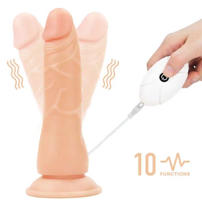 Ingen Vibrating Easy Strap-On Set - Flesh 19 cm (7.5'') Vibrating Strap-On | Lovetoy Female Sex Toys