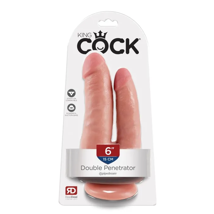 King Cock Double Penetrator - Flesh | Pipedream Dildos