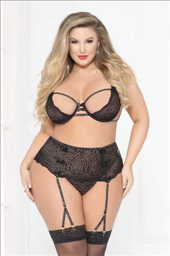 Lace Strappy Bra Set Black 1x2x Seven Til Midnight Anal