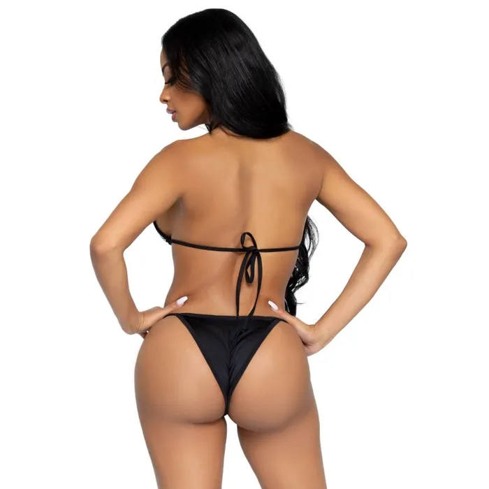 Leg Avenue 2 Pc Phoenix Bikini Set - Black - Medium | Anal