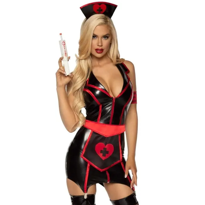 Leg Avenue Anal | Naughty Nurse Costume - Small - Black/red