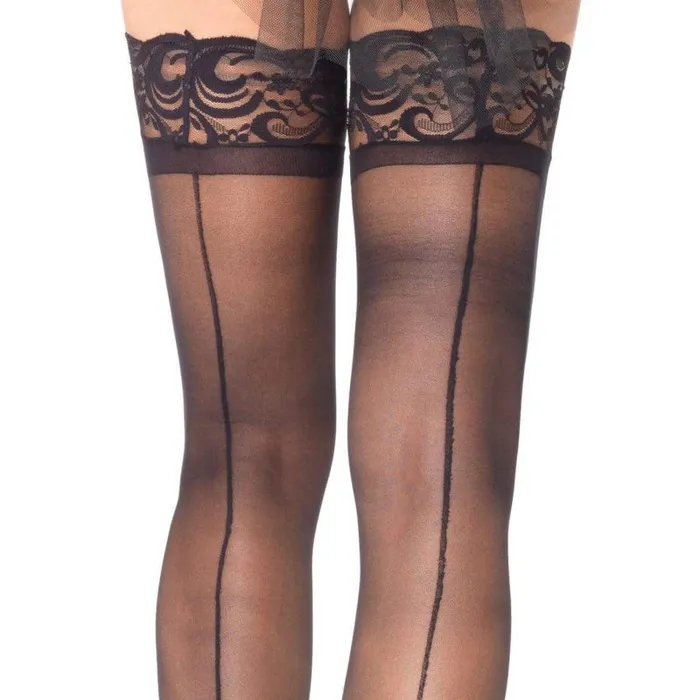 Leg Avenue Anal Stay Up Sheerthigh Highs Black One Size