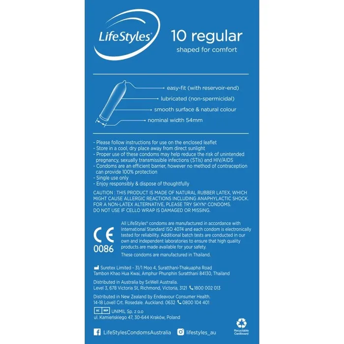 LifeStyles Female Sex Toys | Lifestyles Regular Condoms 10