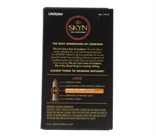 Lifestyles Skyn Large 12 Pack Lifestyle Condoms Female Sex Toys