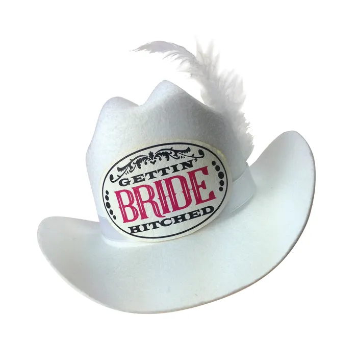 Little Genie Gettin Hitched Clipon Cowgirl Bride Party Hat Female Sex Toys