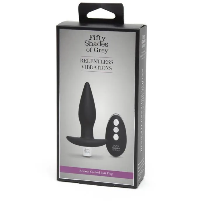 Lovehoney Fifty Shades Anal | Fifty Shades Relentless Vibrations Remote Control  Butt Plug