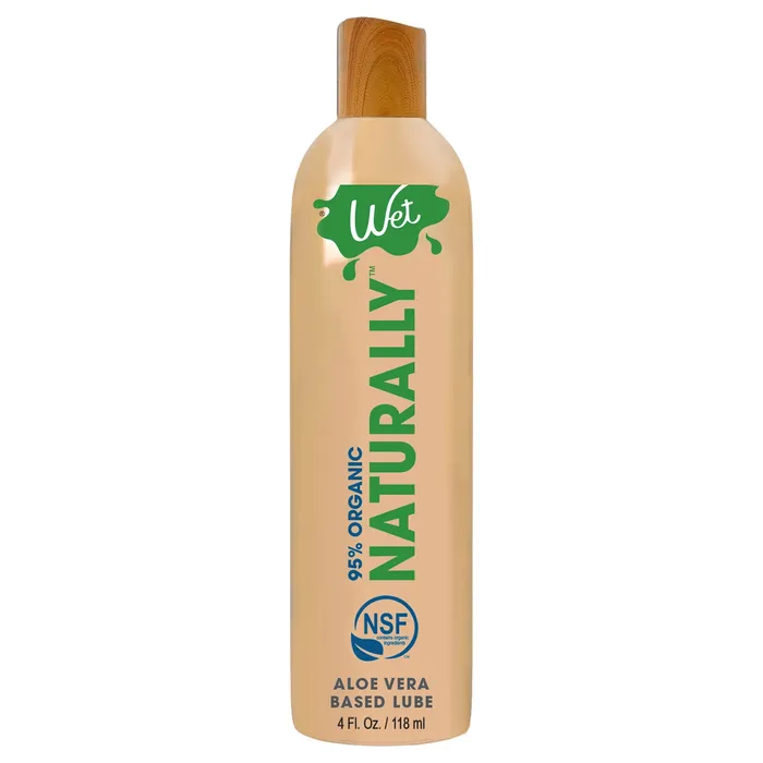 Lubricants Wet Wet 95 Organic Naturally Aloe Based Lubricant 4 Oz