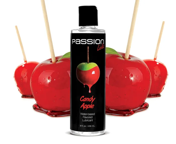 Lubricants XR Brands Passion Licks Candy Apple Water Based Flavored Lubricant 8 Fl Oz 236 ml