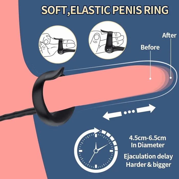 Lusty Age Male Sex Toys | Adjustable Penis Ring & Anal Vibrator