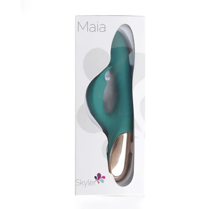 Maia Toys Vibrators | Skyler Silicone Bendable Rabbit - Green