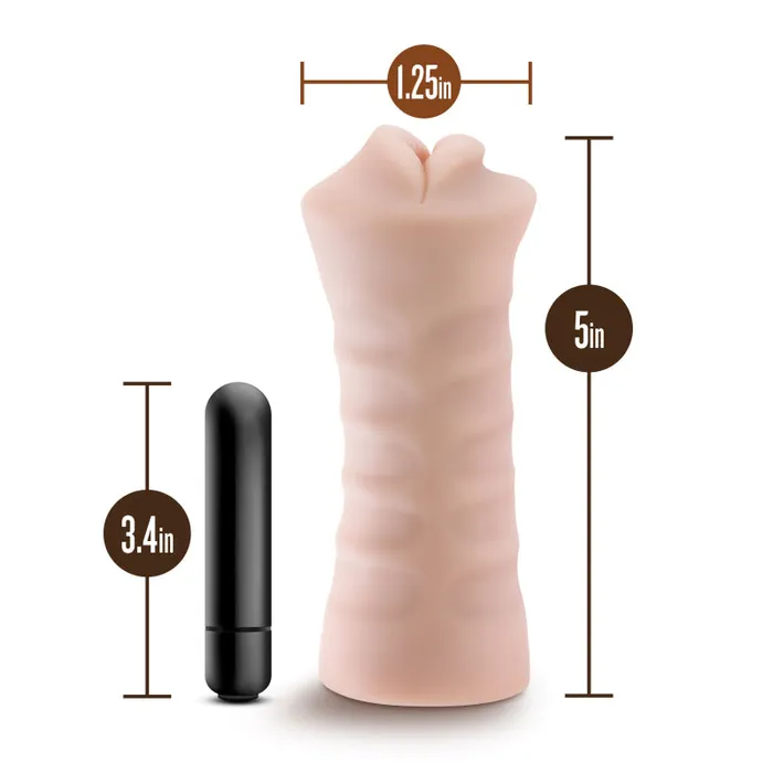 Male Sex Toys | Blush Enlust - Nicole - Vibrating Stroker - Beige