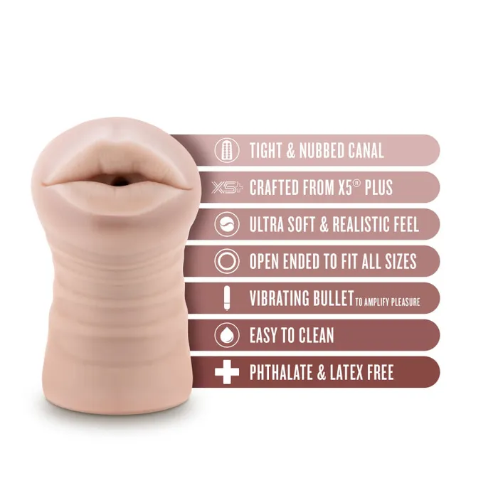 Male Sex Toys | Blush Enlust - Nicole - Vibrating Stroker - Beige