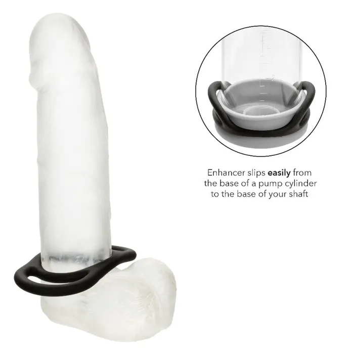 Male Sex Toys | Calexotics Alpha Liquid Silicone Commander Ring - Black