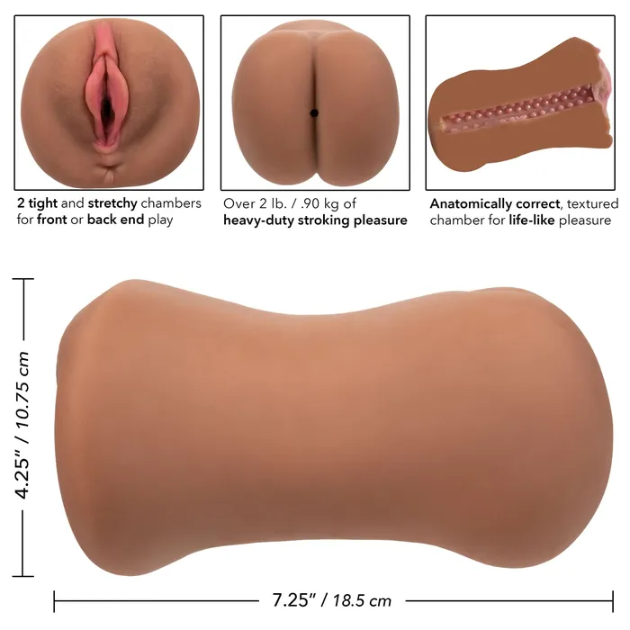 Male Sex Toys | CalExotics Stroke It Dual Entry Pussy and Ass