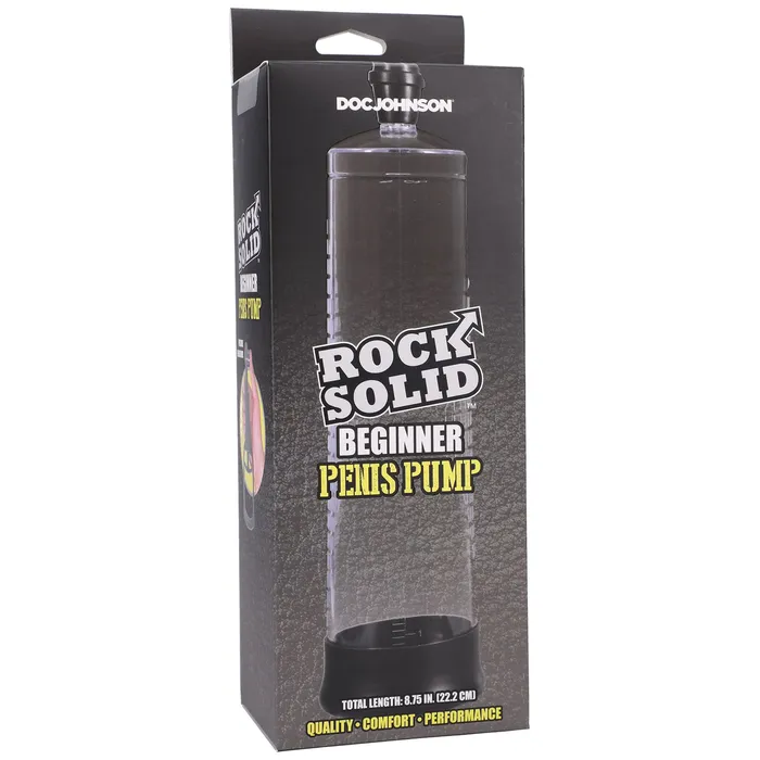 Male Sex Toys Doc Johnson Rock Solid Beginner Penis Pump Blackclear